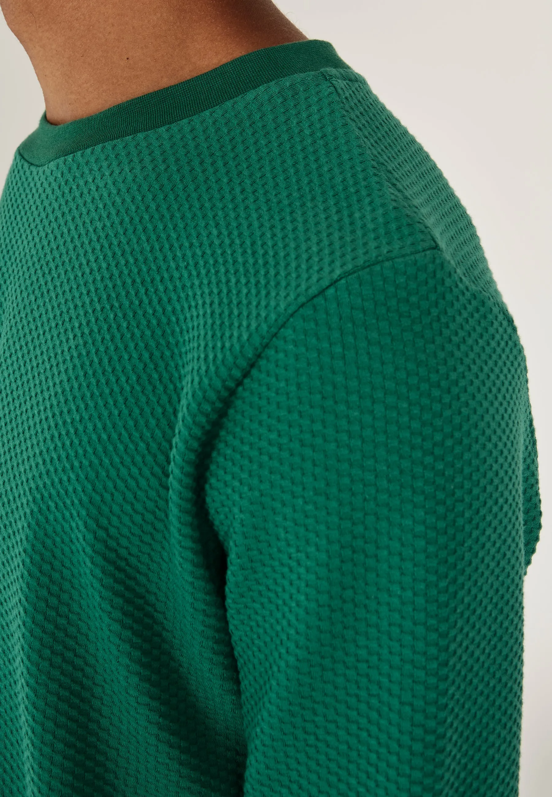 Sweatshirt CANTON organic cotton - Forest Green (Waffle) Givn Berlin