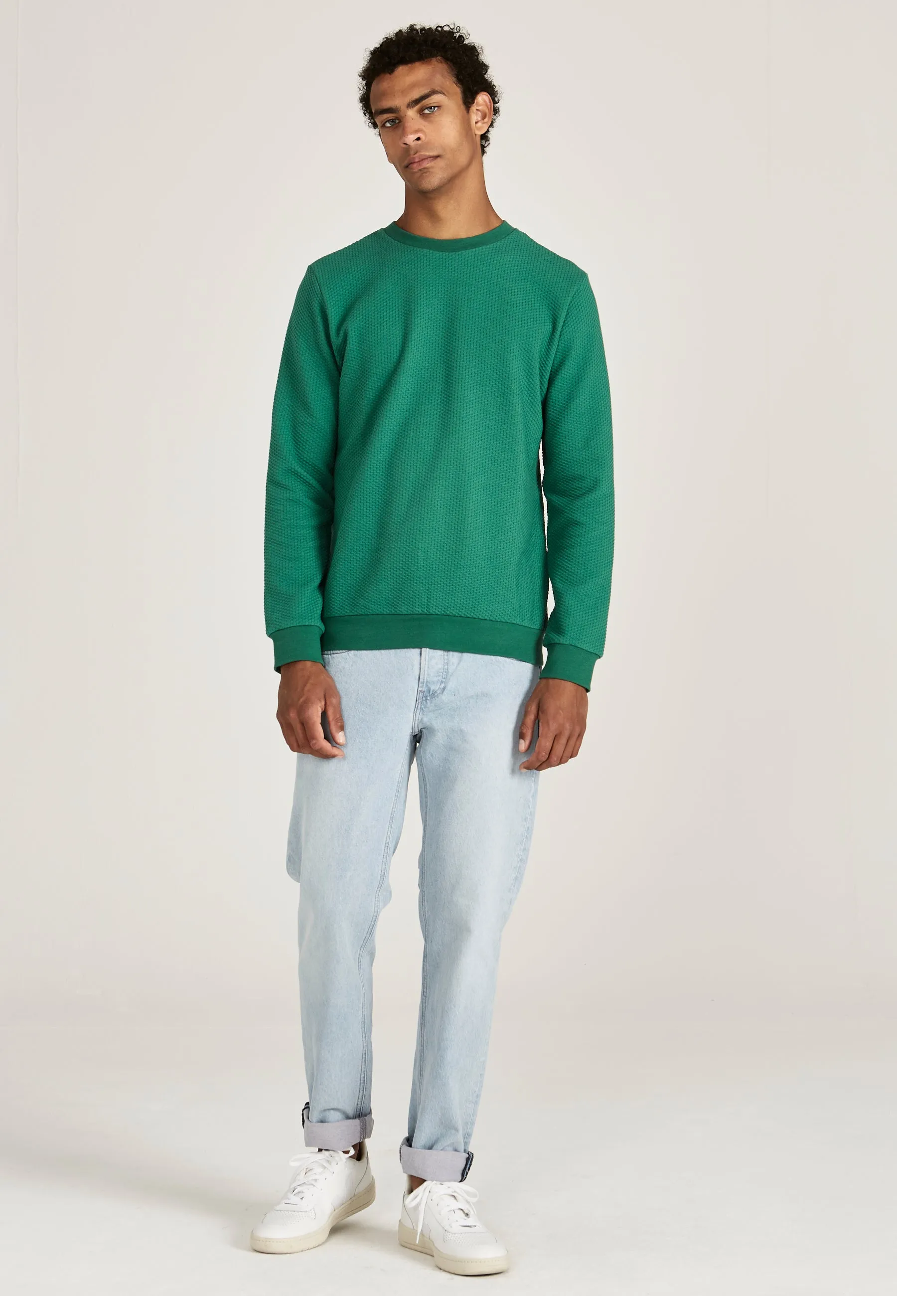 Sweatshirt CANTON organic cotton - Forest Green (Waffle) Givn Berlin