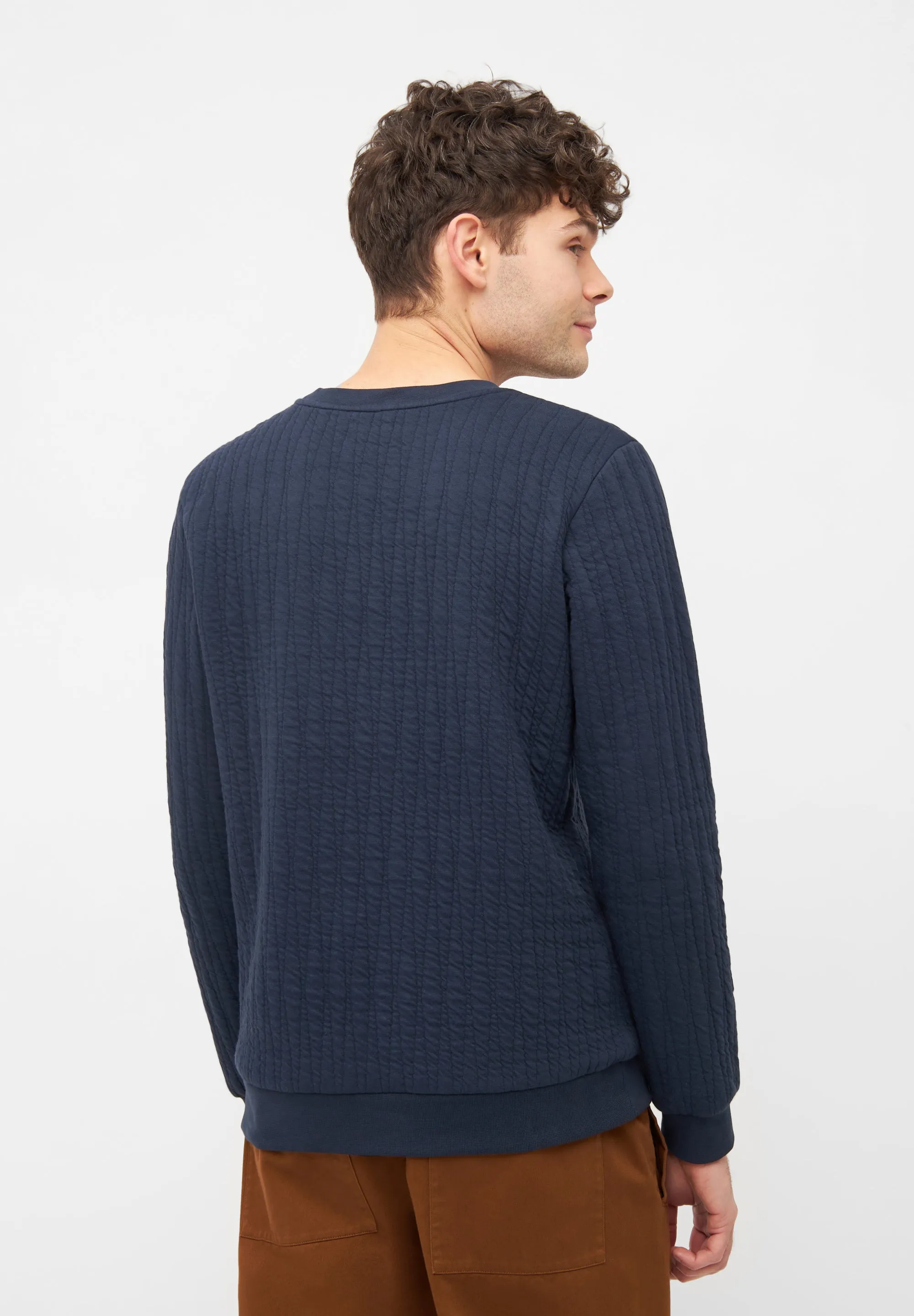 Sweatshirt CANTON organic cotton - Midnight Blue (Lines) Givn Berlin