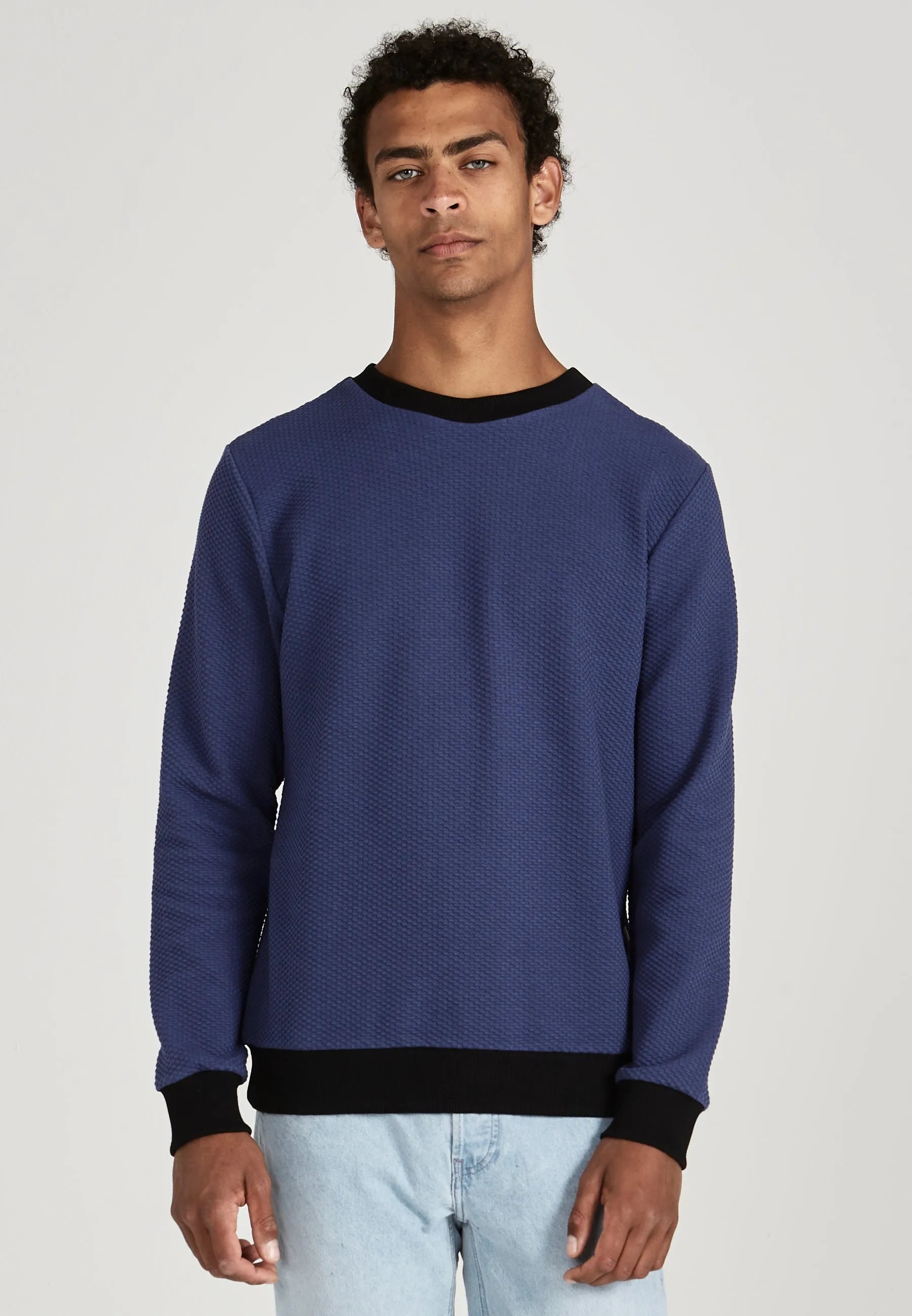 Sweatshirt CANTON organic cotton - Navy Blue (Waffle) Givn Berlin