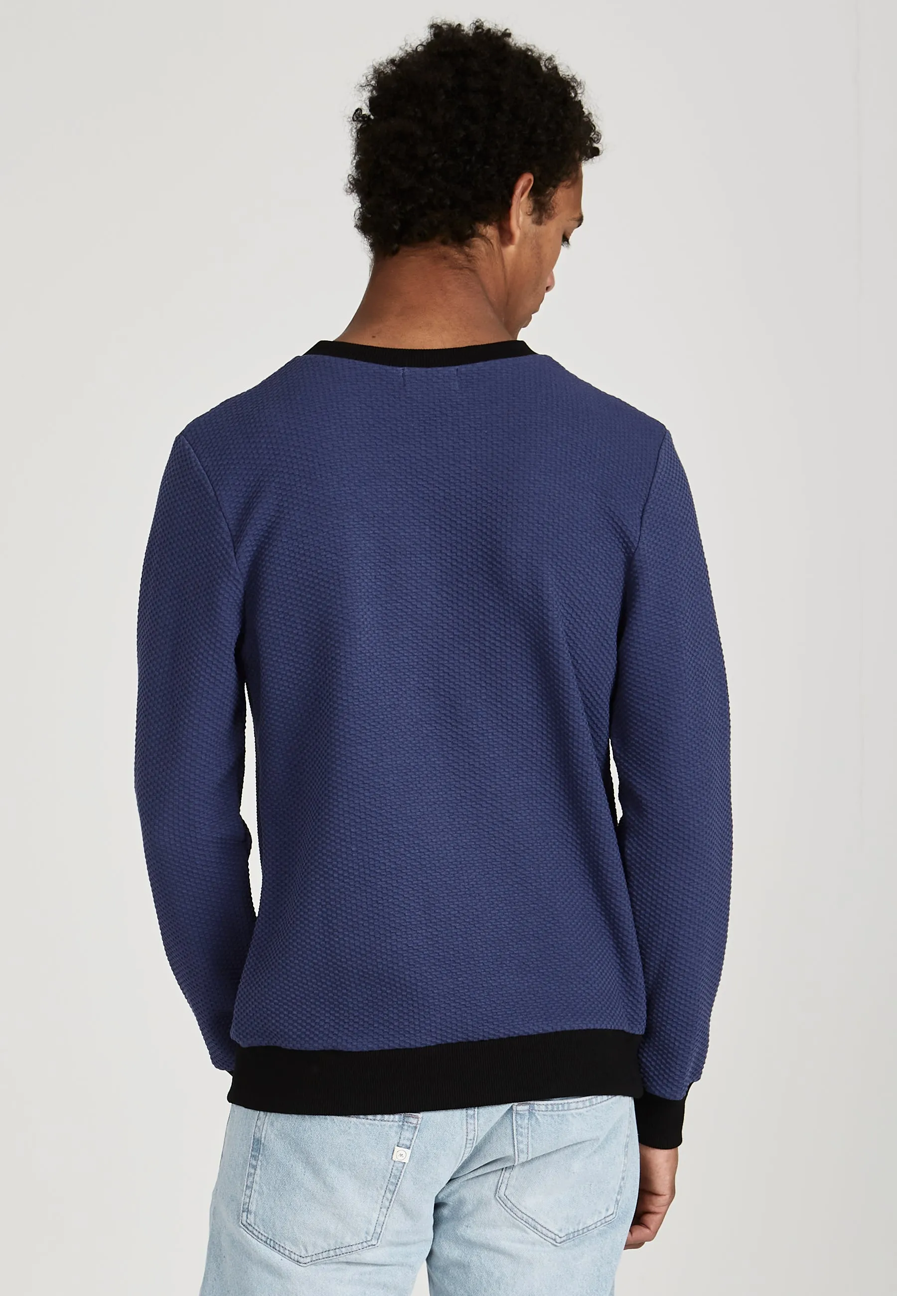 Sweatshirt CANTON organic cotton - Navy Blue (Waffle) Givn Berlin