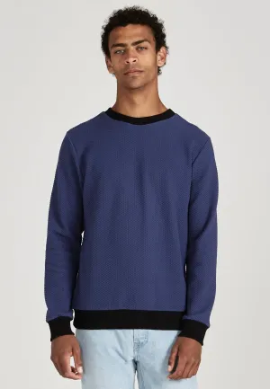 Sweatshirt CANTON organic cotton - Navy Blue (Waffle) Givn Berlin