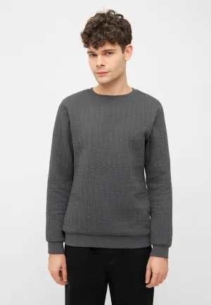Sweatshirt CANTON organic cotton - Shadow Grey (Lines) Givn Berlin