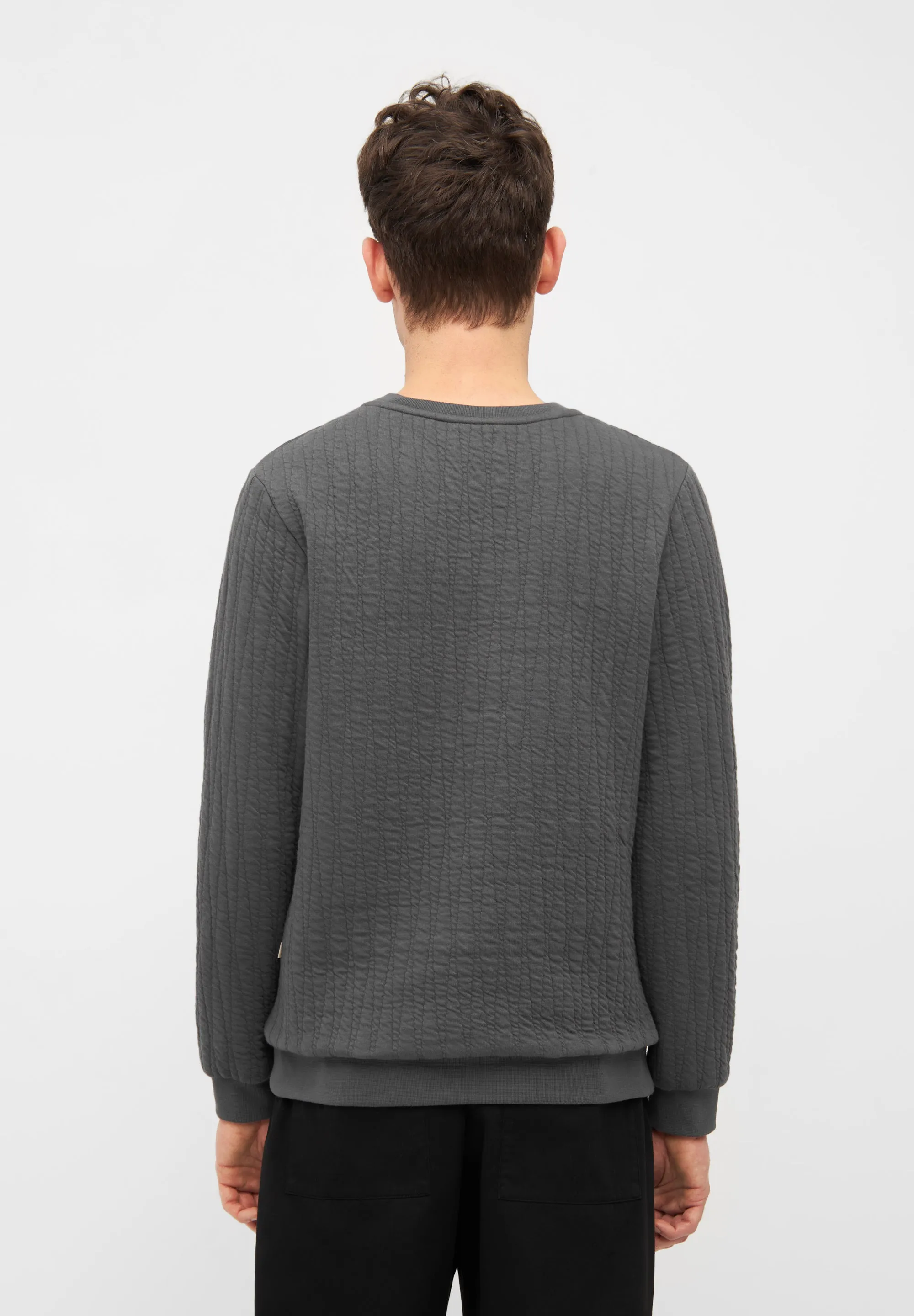 Sweatshirt CANTON organic cotton - Shadow Grey (Lines) Givn Berlin
