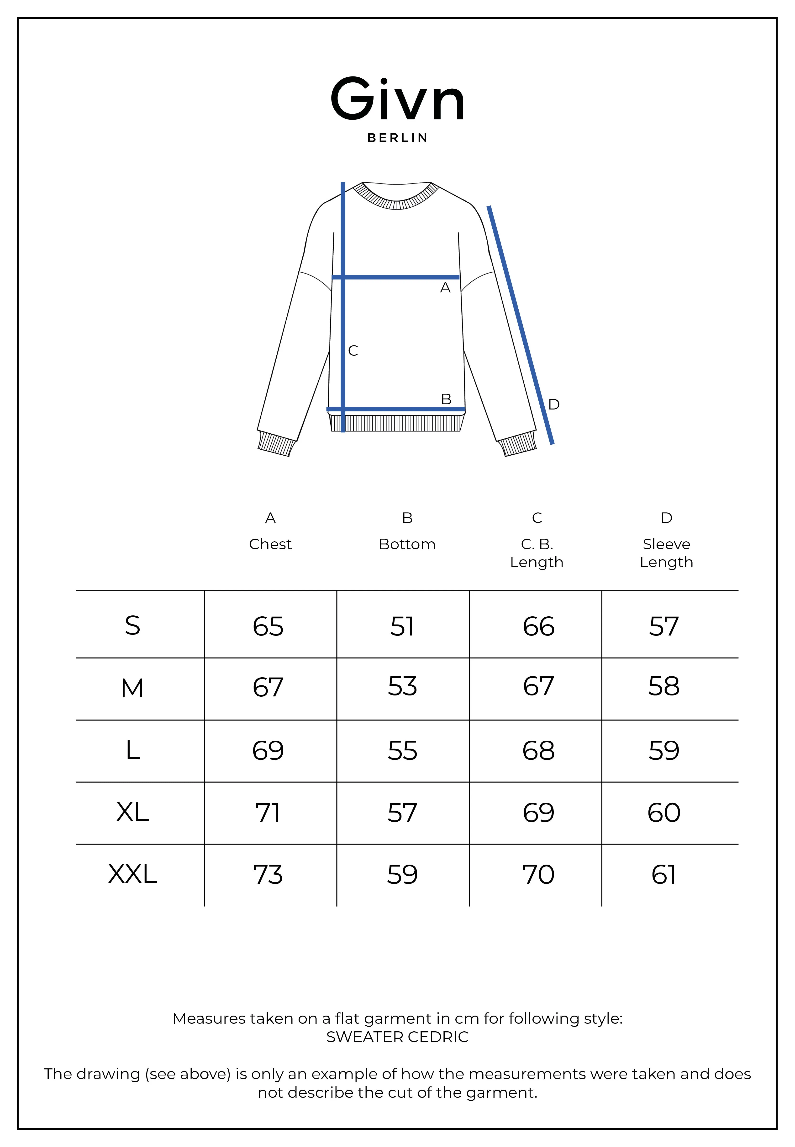 Sweatshirt CEDRIC organic cotton - Deep Blue Givn Berlin