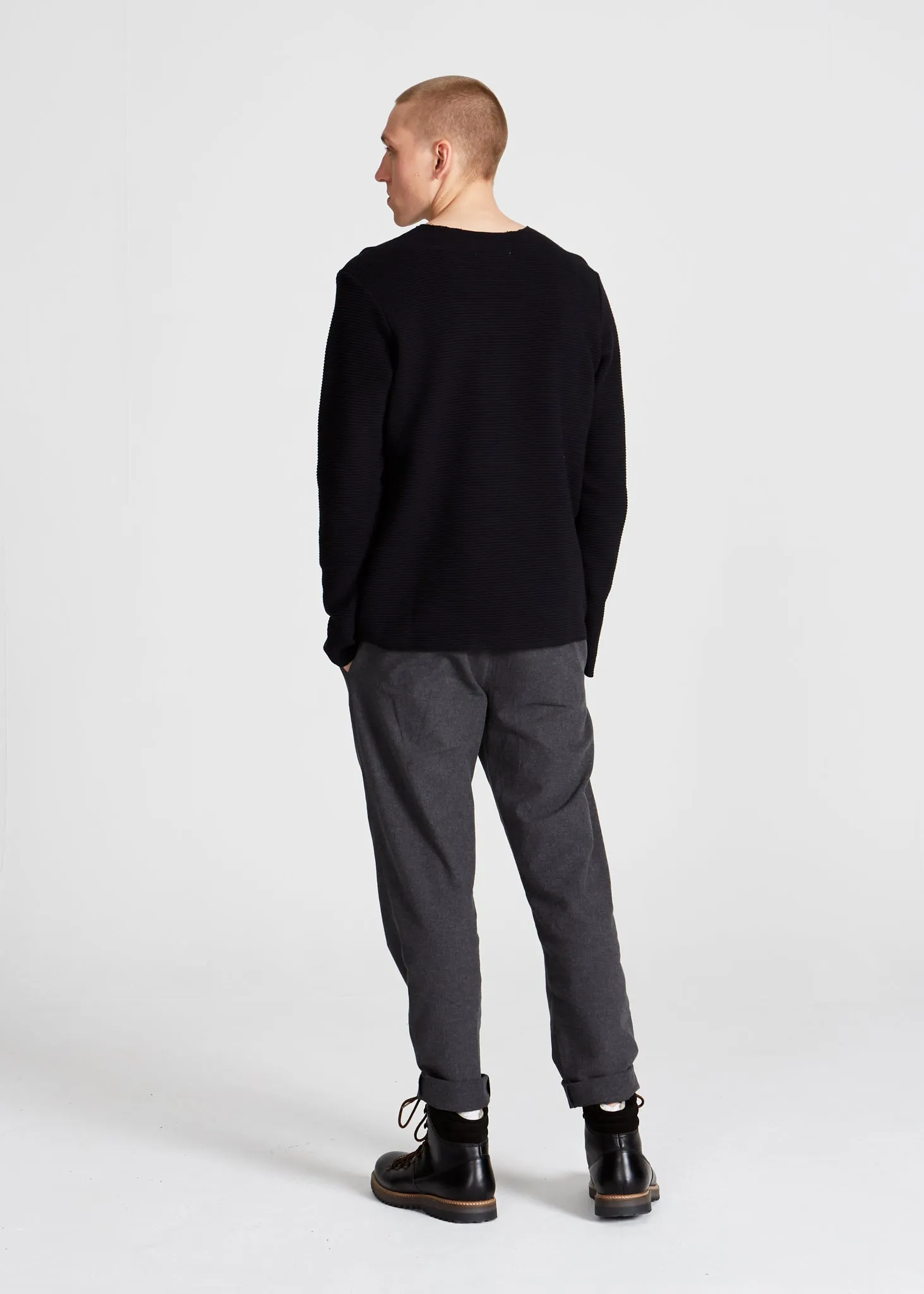 Sweatshirt MANU organic cotton - Black (Rib) Givn Berlin