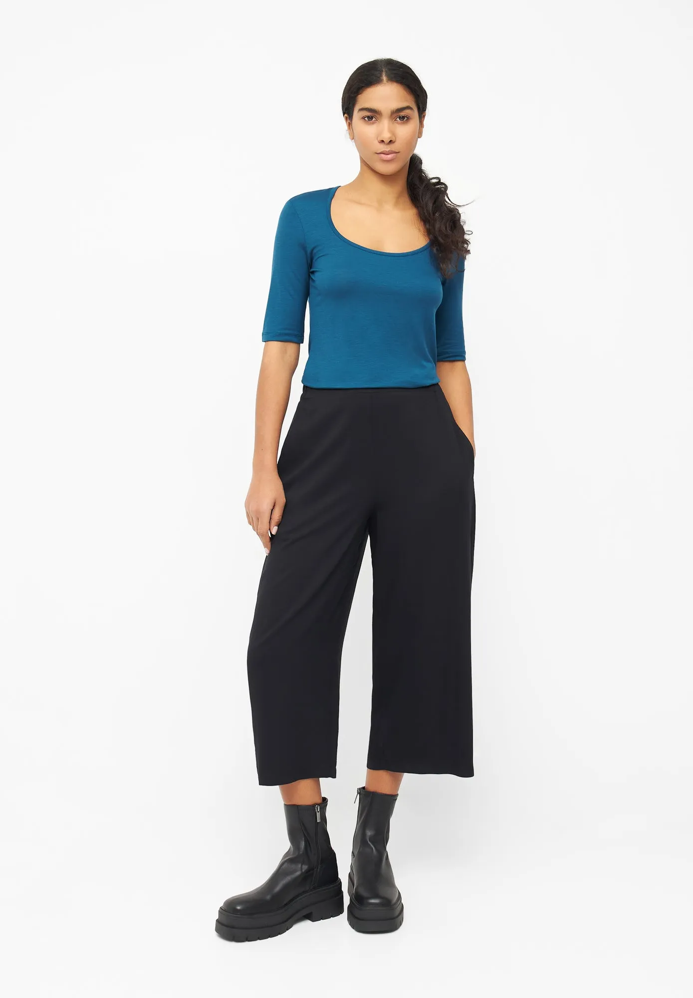 T-shirt ANN in TENCEL™ Lyocell - Moroccan Blue (Tencel) Givn Berlin