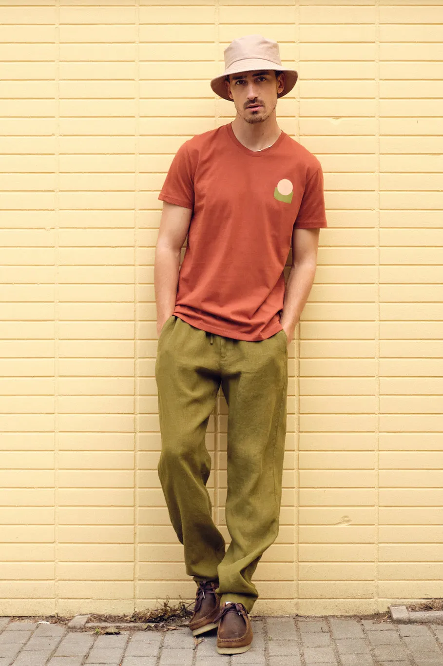 T-shirt COLBY (Forms) organic cotton - Terracotta Givn Berlin
