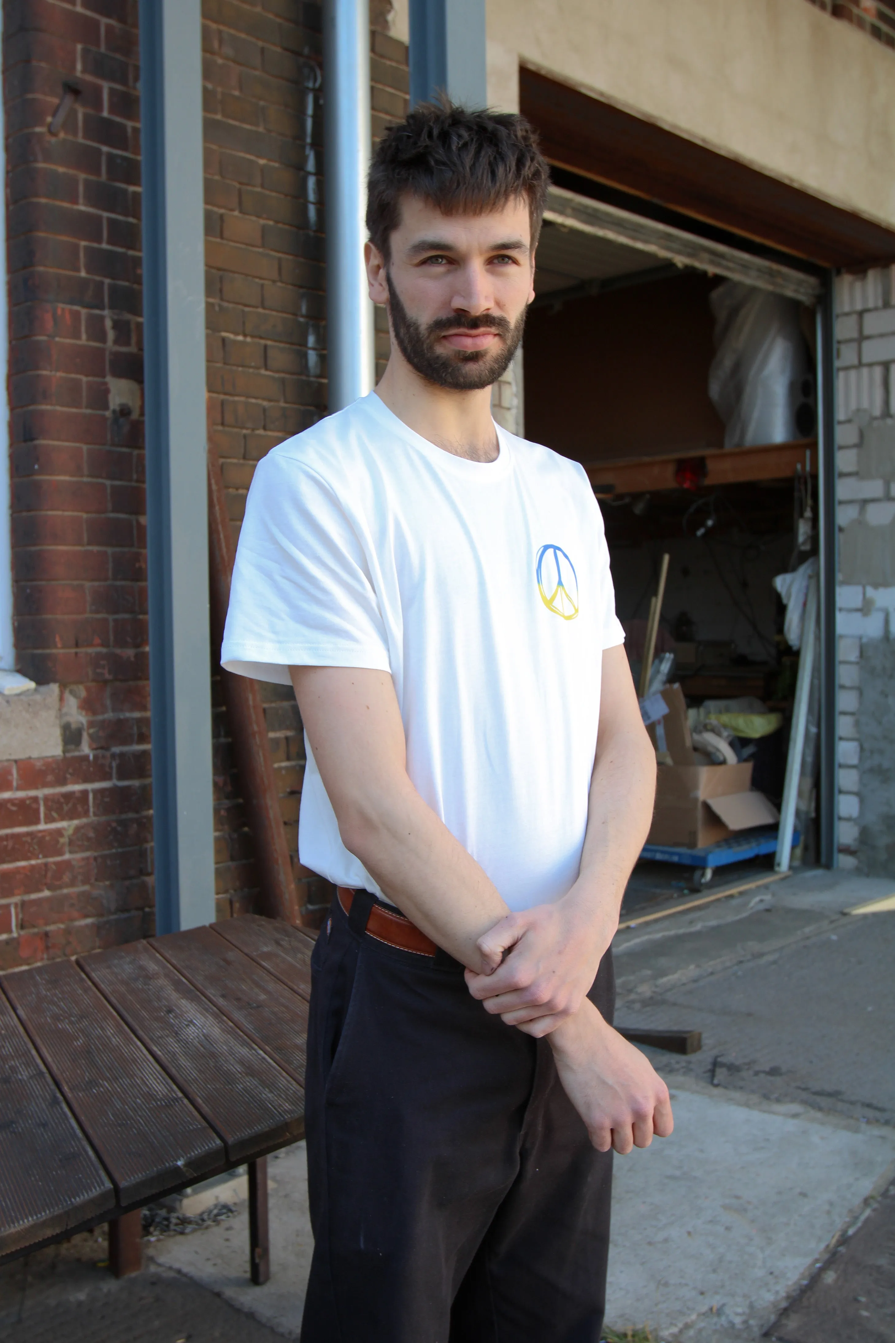 T-shirt COLBY (Peace) organic cotton - White Givn Berlin