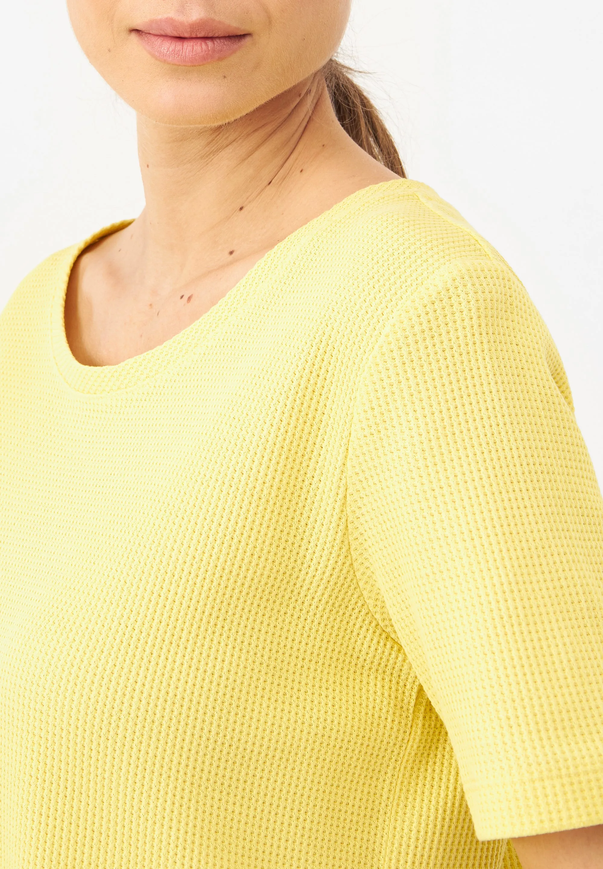 T-shirt GBCAPRINA Relaxed Fit Made From Organic Cotton - Lemon (Waffle) Givn Berlin
