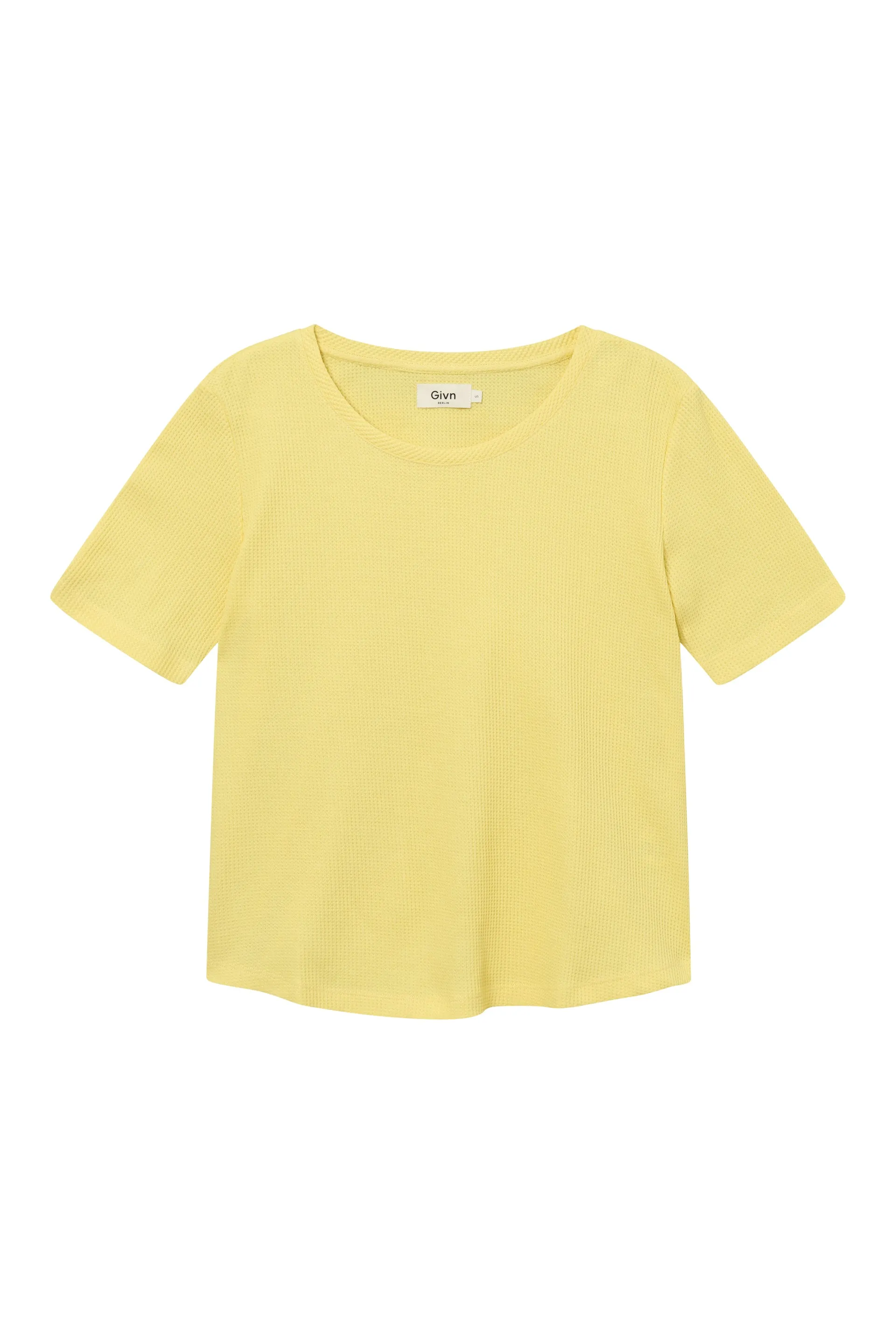 T-shirt GBCAPRINA Relaxed Fit Made From Organic Cotton - Lemon (Waffle) Givn Berlin
