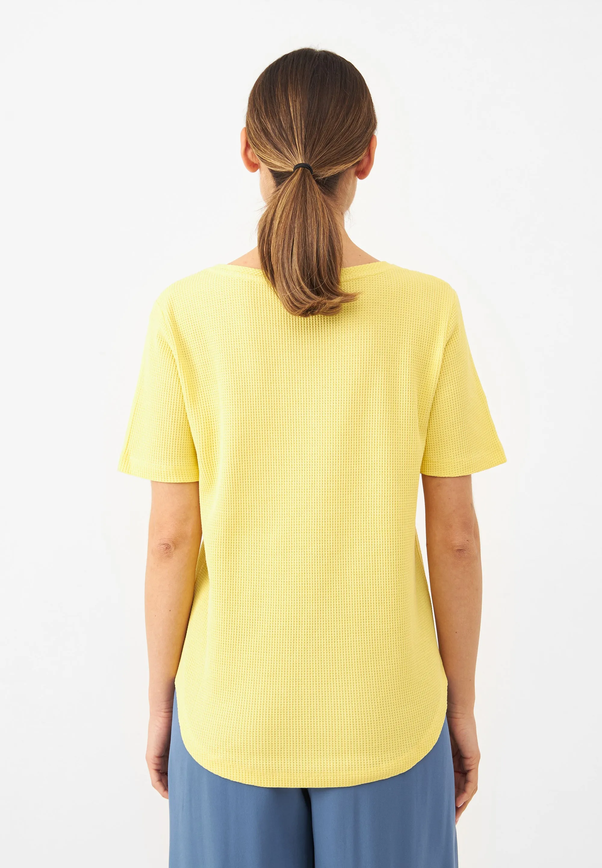 T-shirt GBCAPRINA Relaxed Fit Made From Organic Cotton - Lemon (Waffle) Givn Berlin
