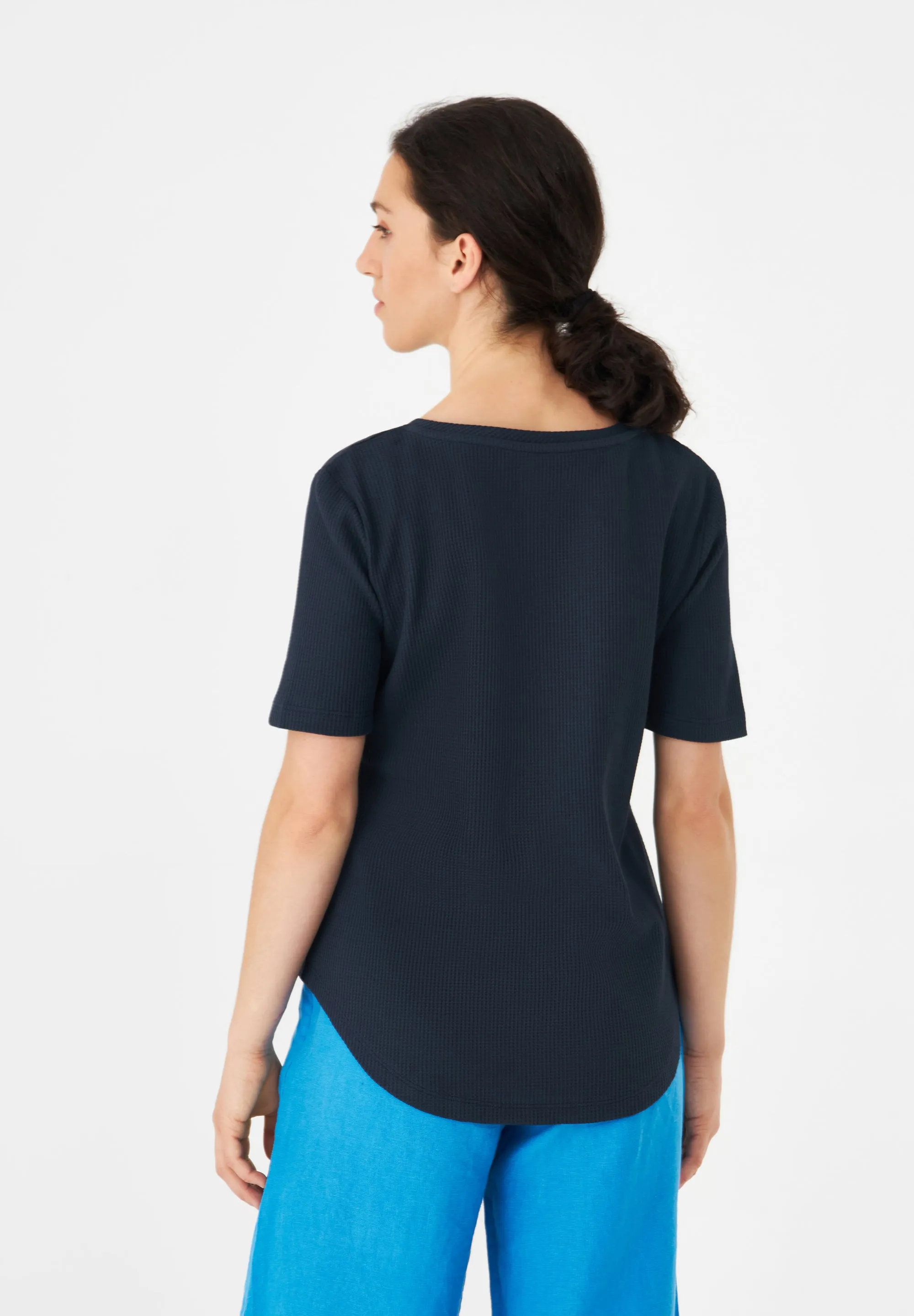 T-shirt GBCAPRINA Relaxed Fit Made From Organic Cotton - Midnight Blue (Waffle) Givn Berlin