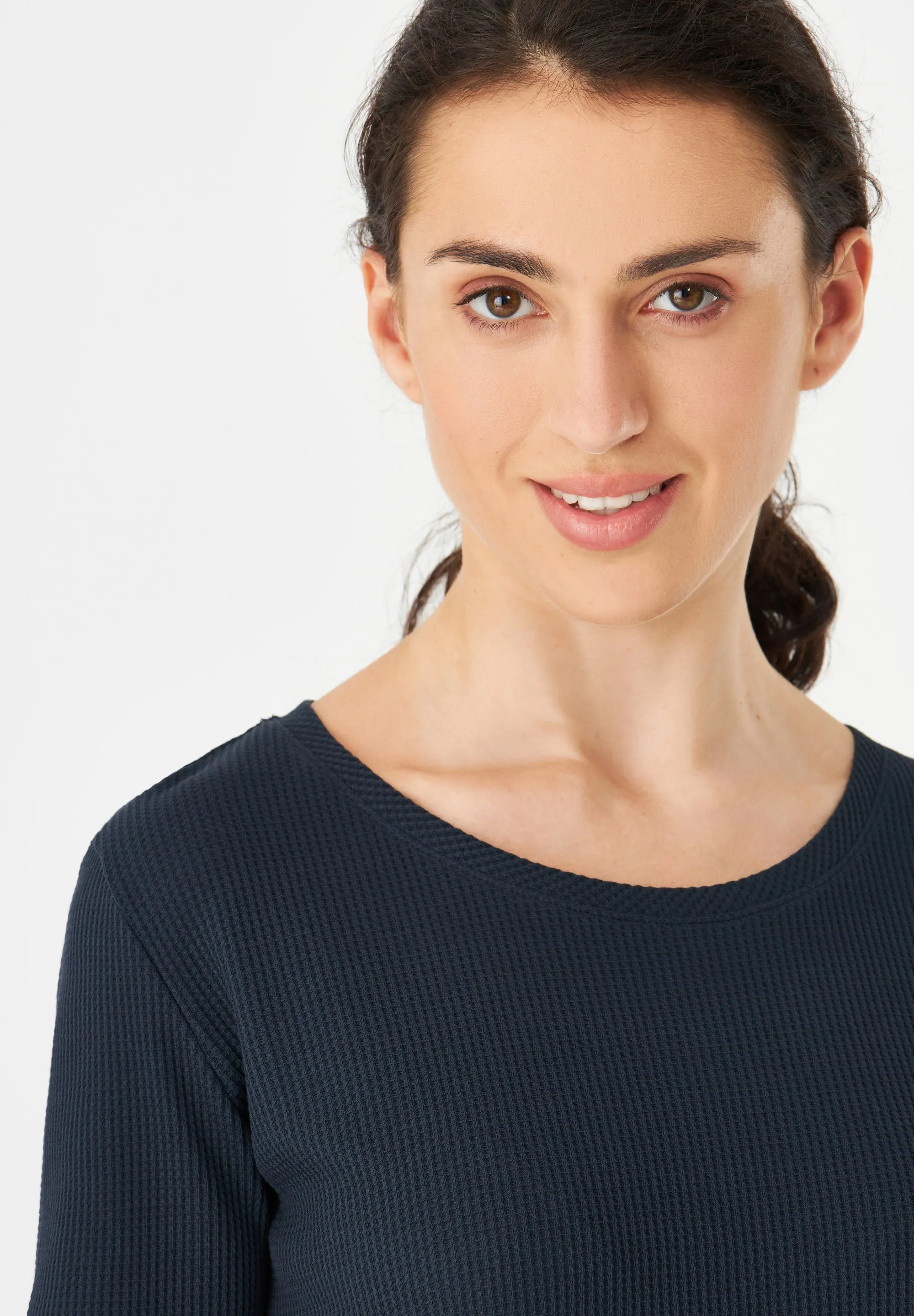 T-shirt GBCAPRINA Relaxed Fit Made From Organic Cotton - Midnight Blue (Waffle) Givn Berlin