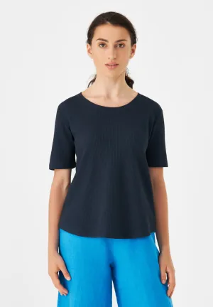 T-shirt GBCAPRINA Relaxed Fit Made From Organic Cotton - Midnight Blue (Waffle) Givn Berlin