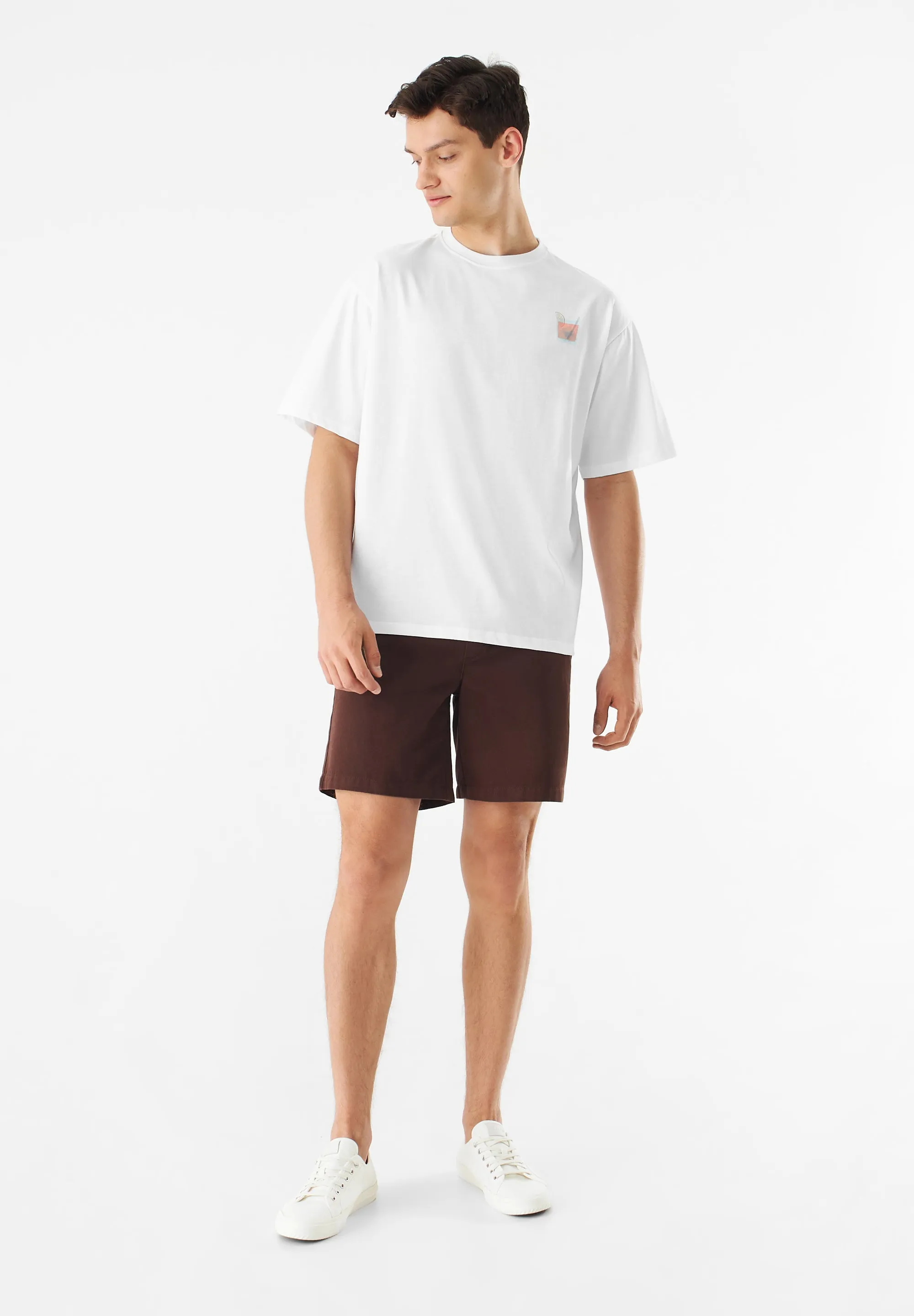 T-shirt GBCLIFF (Aperitivo) Relaxed Fit Made From Organic Cotton - White Givn Berlin