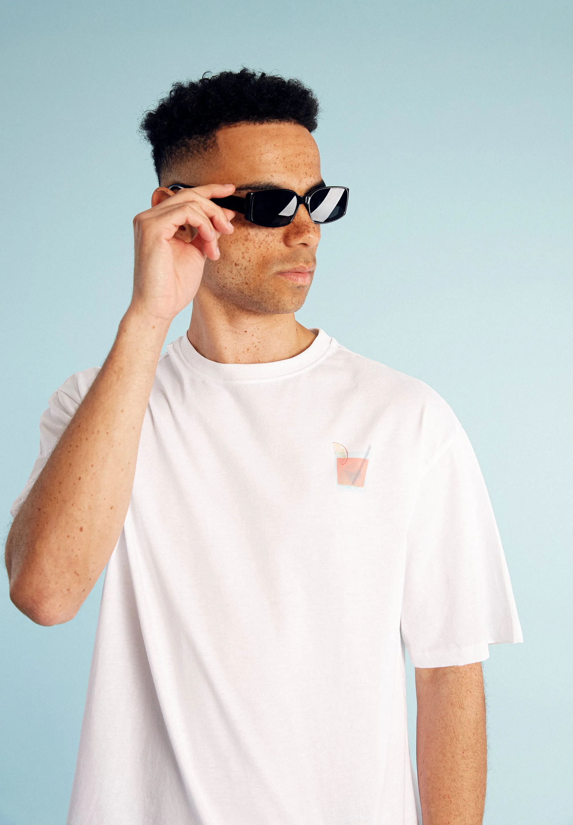 T-shirt GBCLIFF (Aperitivo) Relaxed Fit Made From Organic Cotton - White Givn Berlin