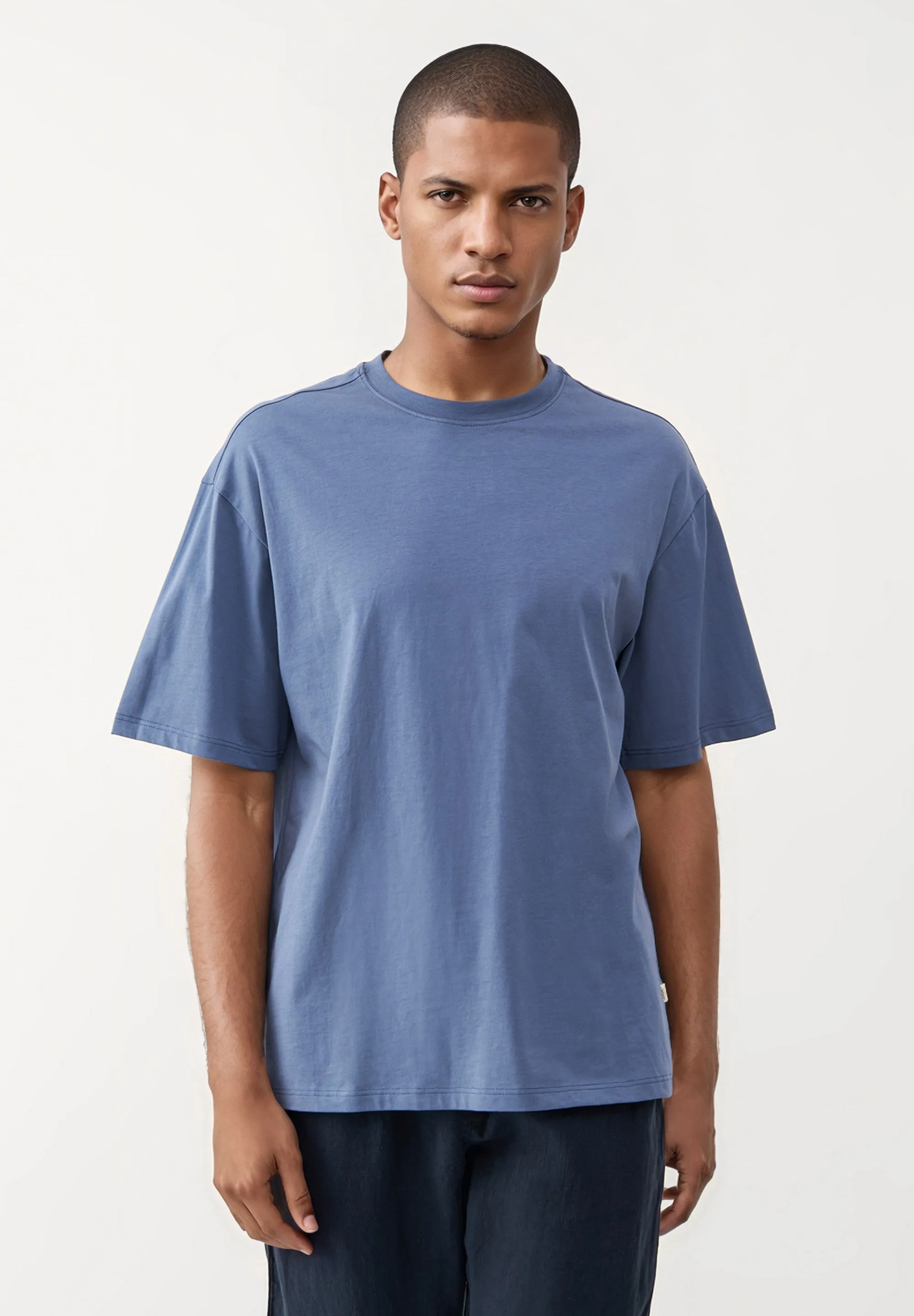 T-shirt GBCLIFF Relaxed Fit Made From Organic Cotton - Steel Blue Givn Berlin