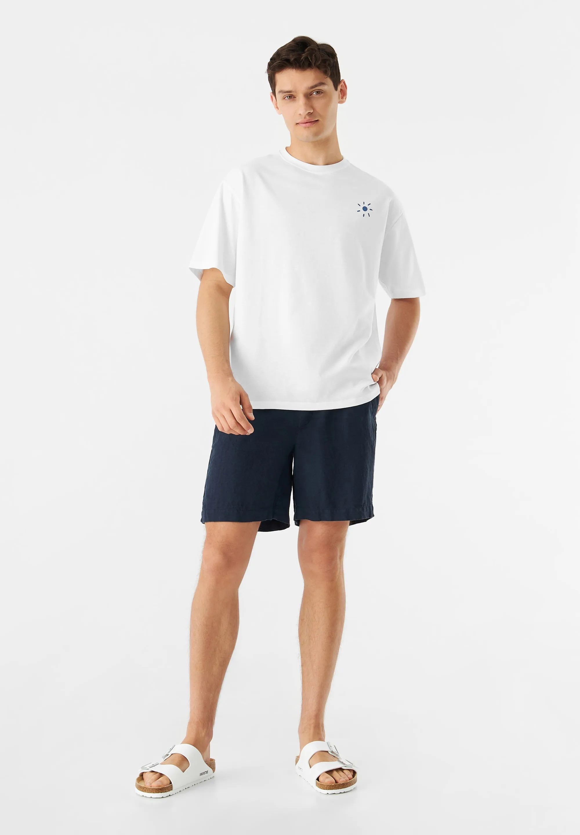 T-shirt GBCLIFF (Sun) Relaxed Fit Made From Organic Cotton - White Givn Berlin