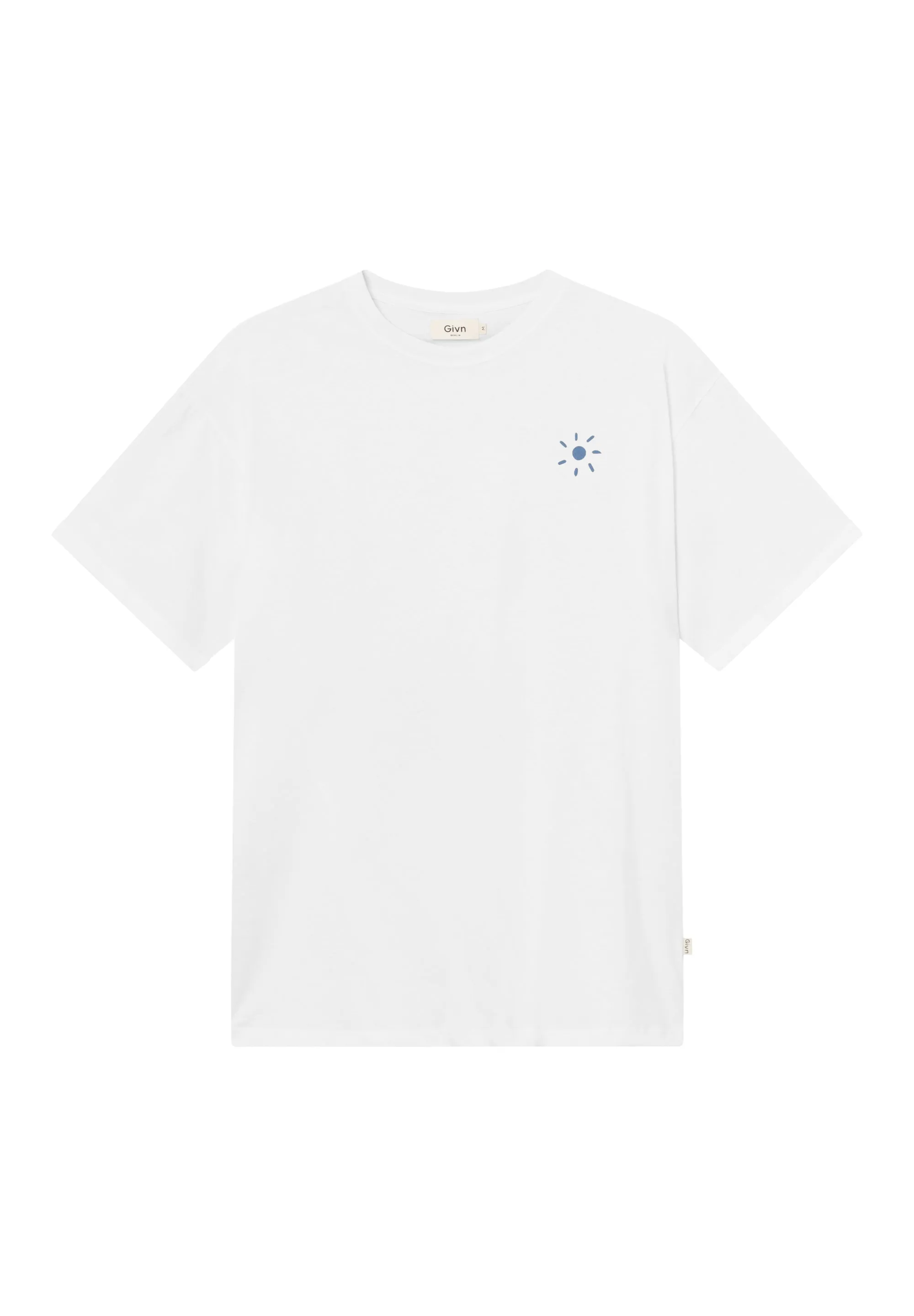T-shirt GBCLIFF (Sun) Relaxed Fit Made From Organic Cotton - White Givn Berlin