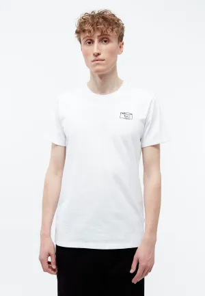 T-shirt GBCOLBY (CAMERA) made of organic cotton with embroidery - White Givn Berlin
