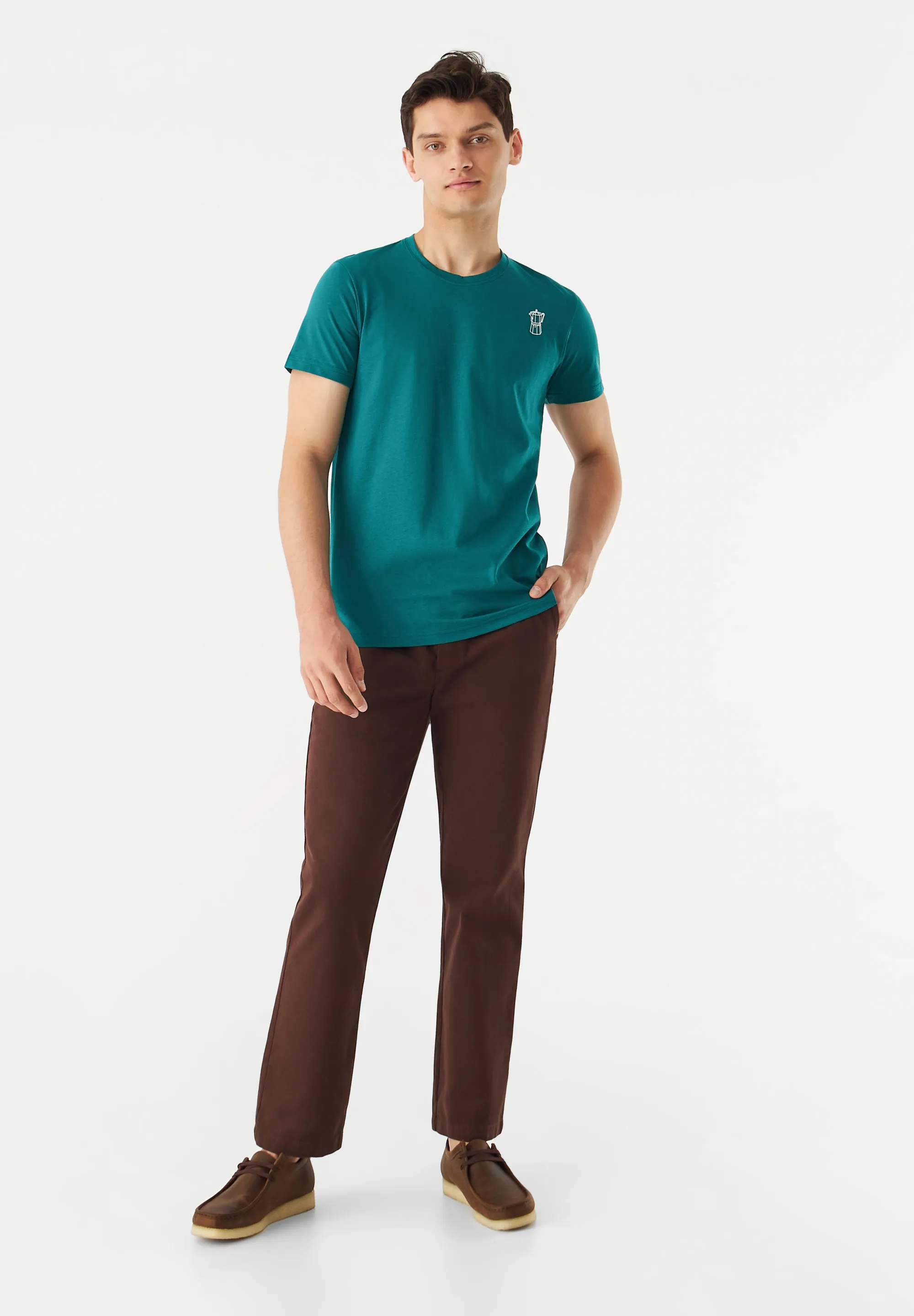 T-shirt GBCOLBY (Coffee) Made From Organic Cotton - Malachite Green Givn Berlin