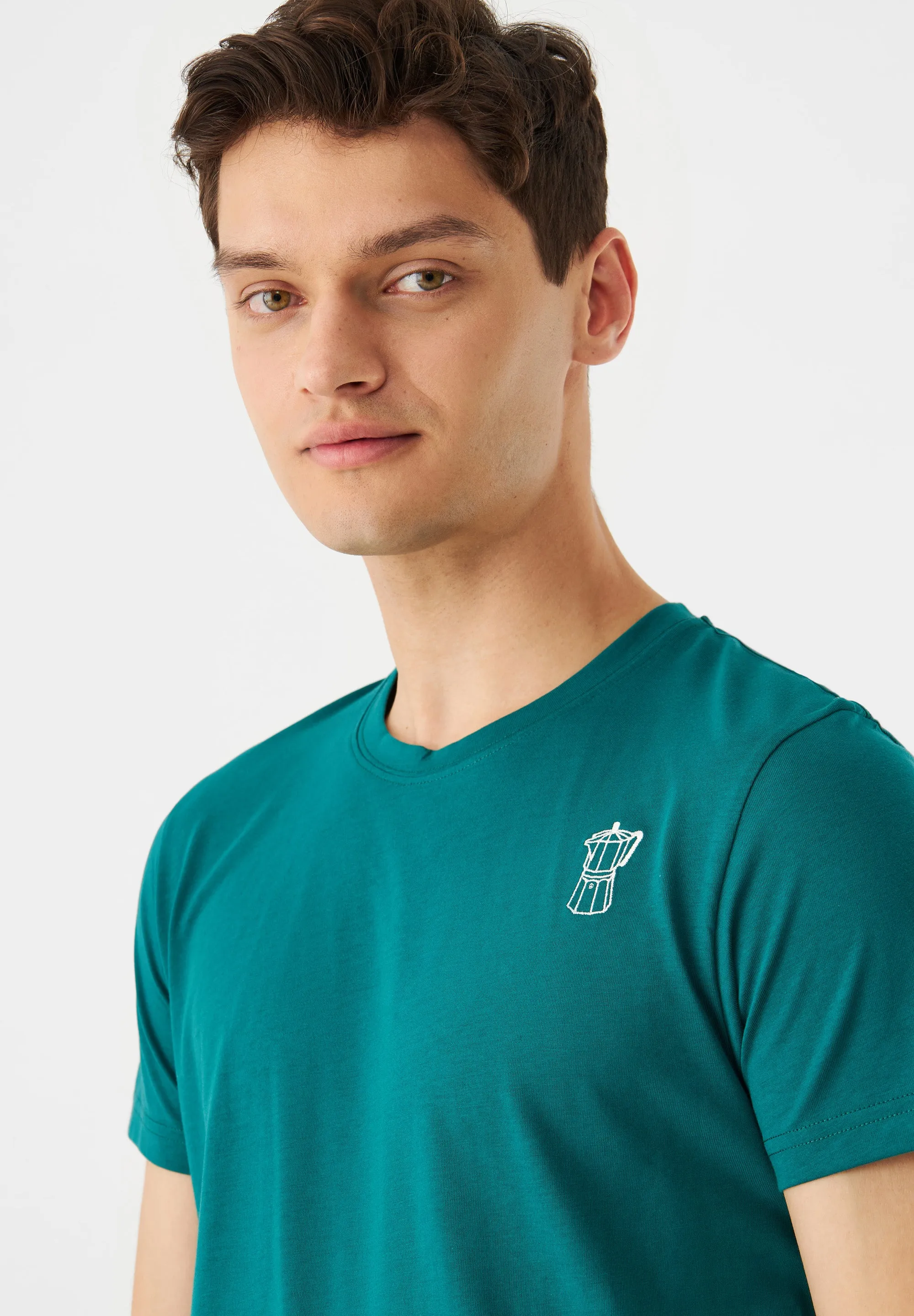 T-shirt GBCOLBY (Coffee) Made From Organic Cotton - Malachite Green Givn Berlin