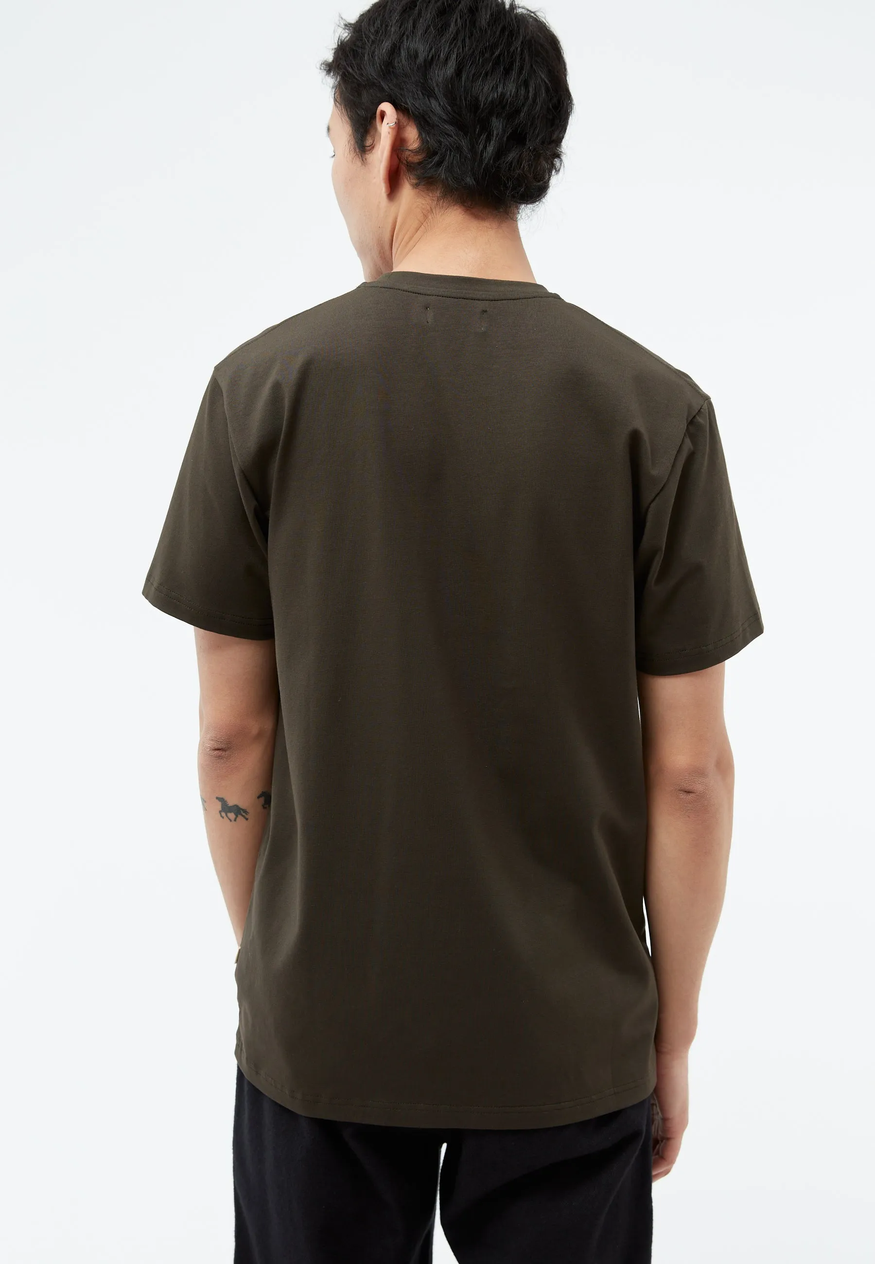 T-shirt GBCOLBY (Recordplayer) made from organic cotton - Dark Olive Givn Berlin