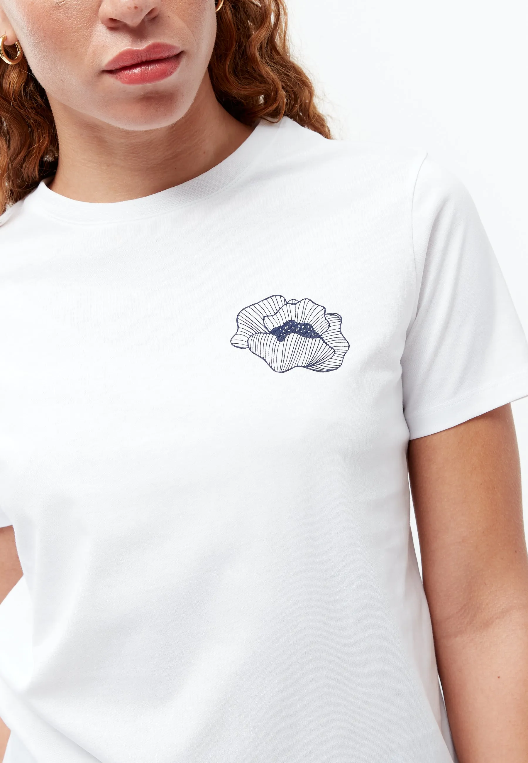 T-shirt GBFINE (FLOWER) made of organic cotton with print - White Givn Berlin