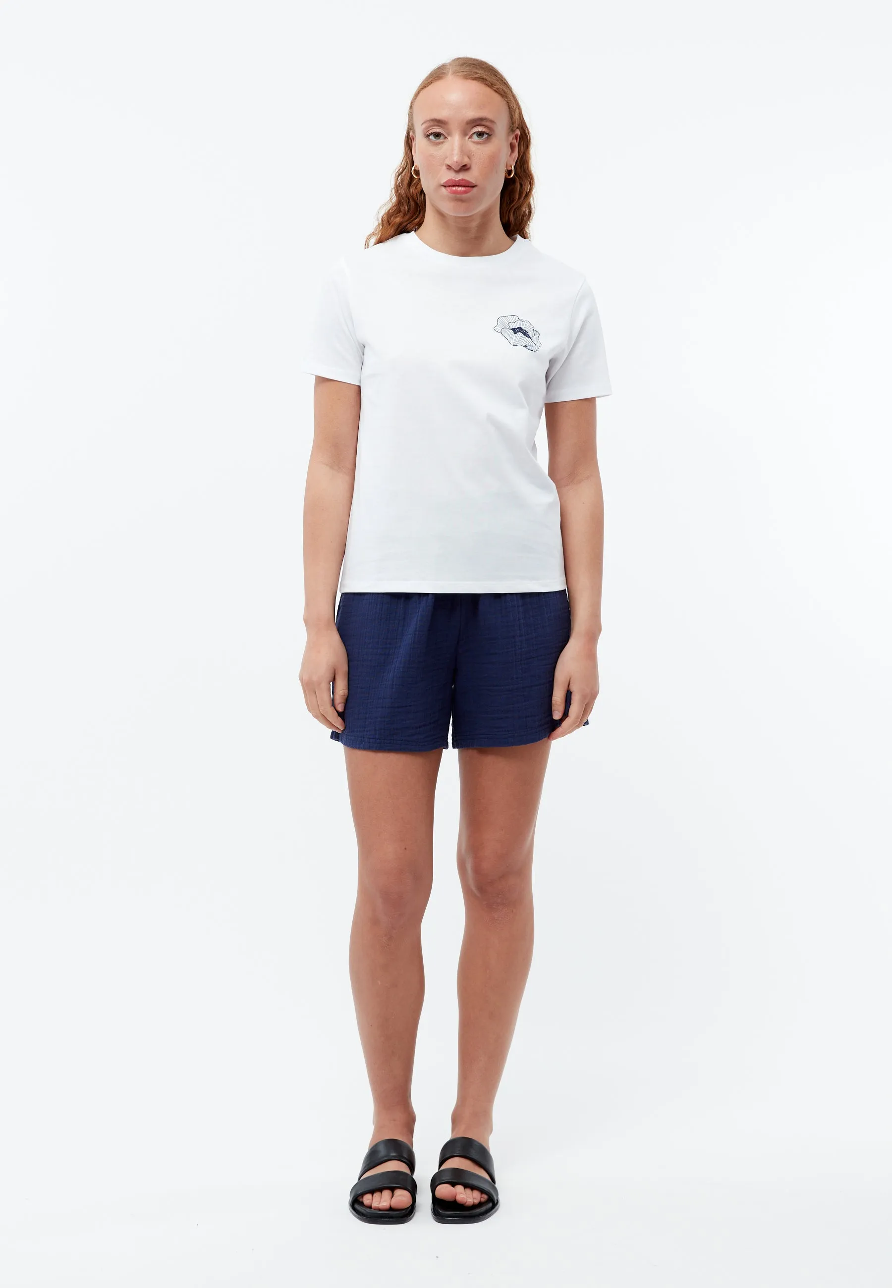 T-shirt GBFINE (FLOWER) made of organic cotton with print - White Givn Berlin