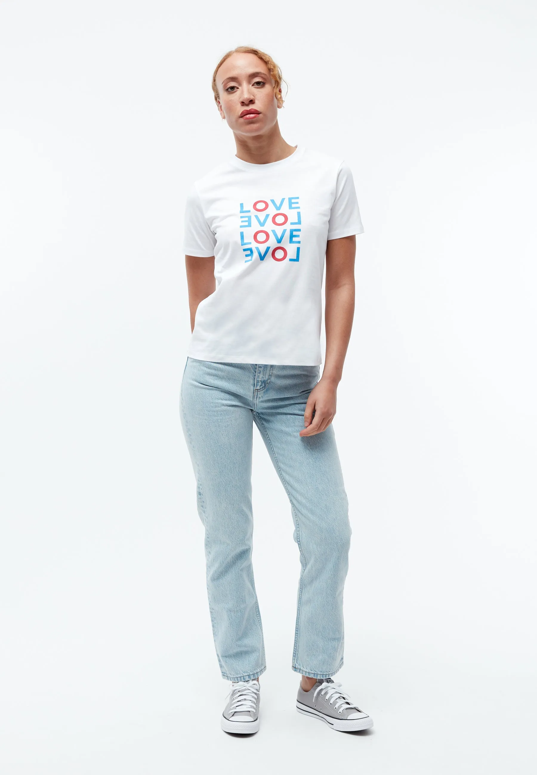 T-shirt GBFINE (LOVE) made of organic cotton with print - White Givn Berlin