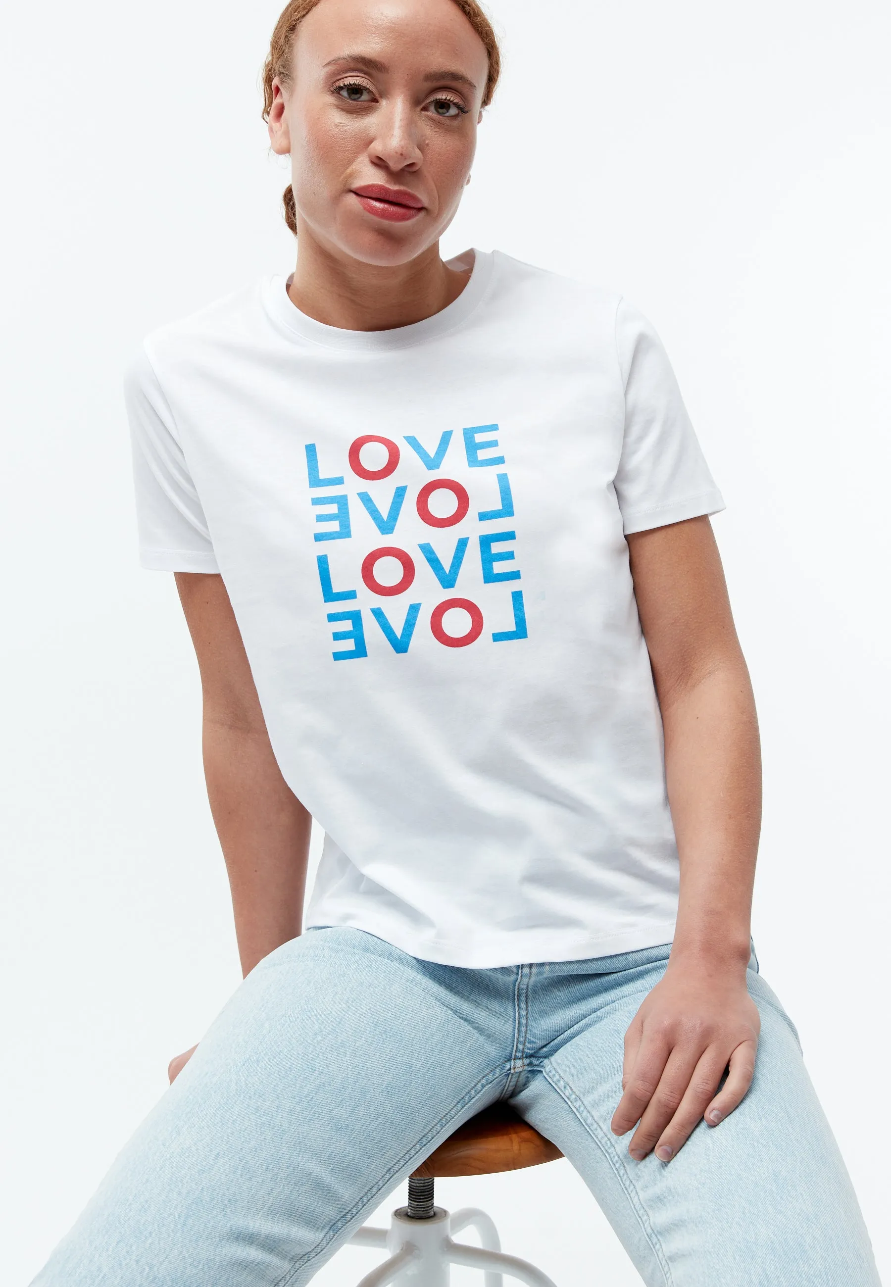 T-shirt GBFINE (LOVE) made of organic cotton with print - White Givn Berlin