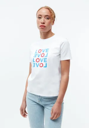 T-shirt GBFINE (LOVE) made of organic cotton with print - White Givn Berlin