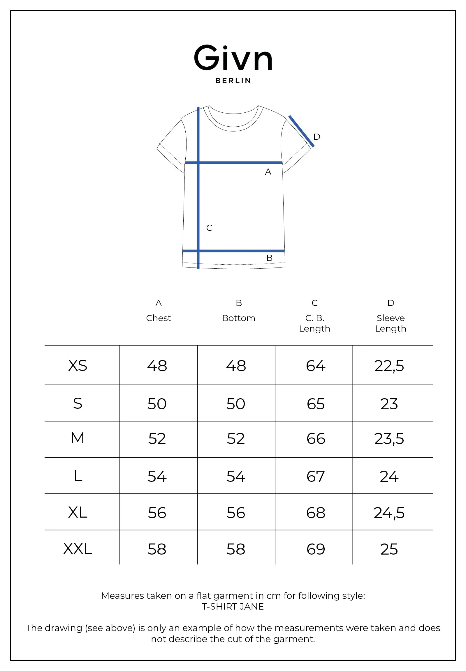 T-shirt GBJANE Slim Fit Made From Organic Cotton - Green / Blue (Stripes) Givn Berlin