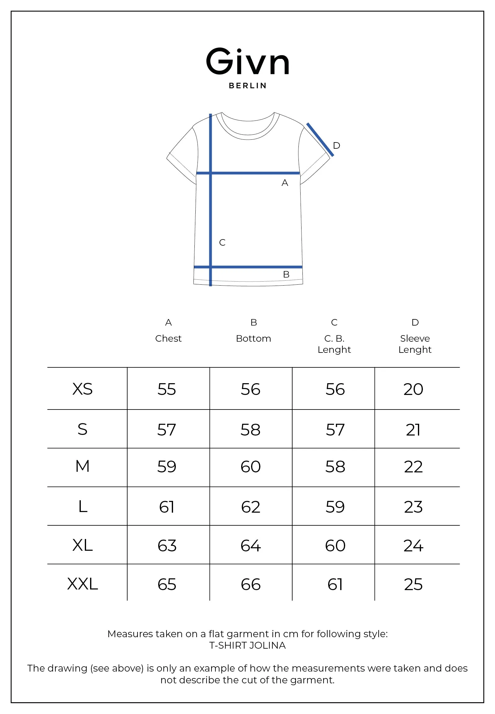T-shirt GBJOLINA (Flower) Loose Fit Made From Organic Cotton - White Givn Berlin