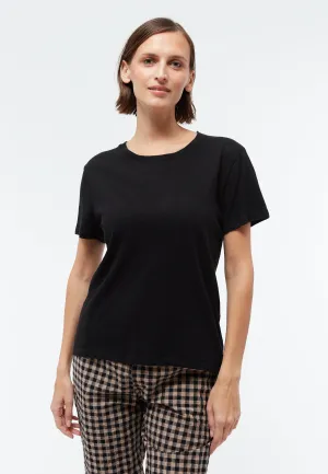 T-shirt GBJULIA in cotton/linen mix - Black (Linen) Givn Berlin