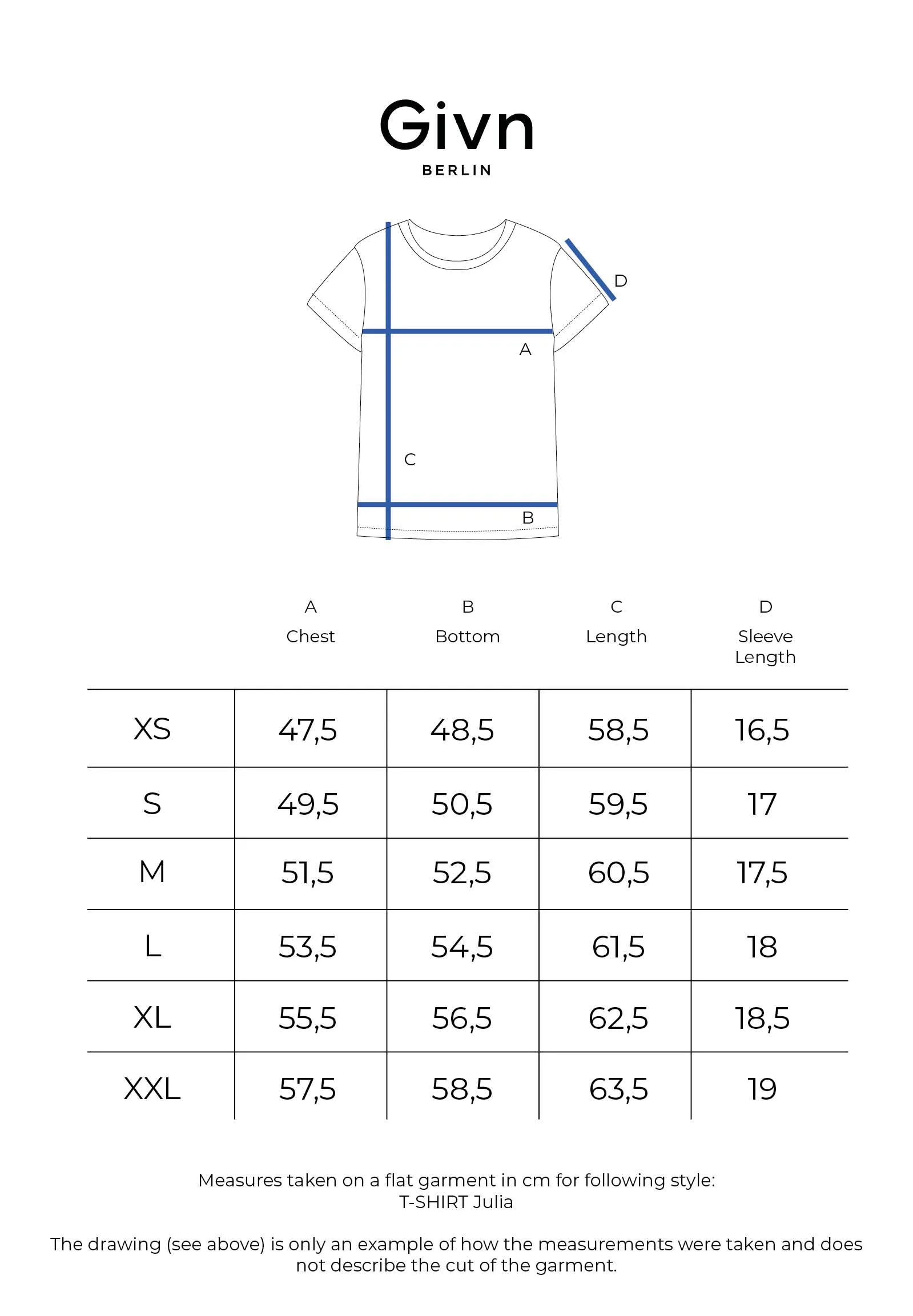 T-shirt GBJULIA in cotton/linen mix - Gentle Blue (Linen) Givn Berlin