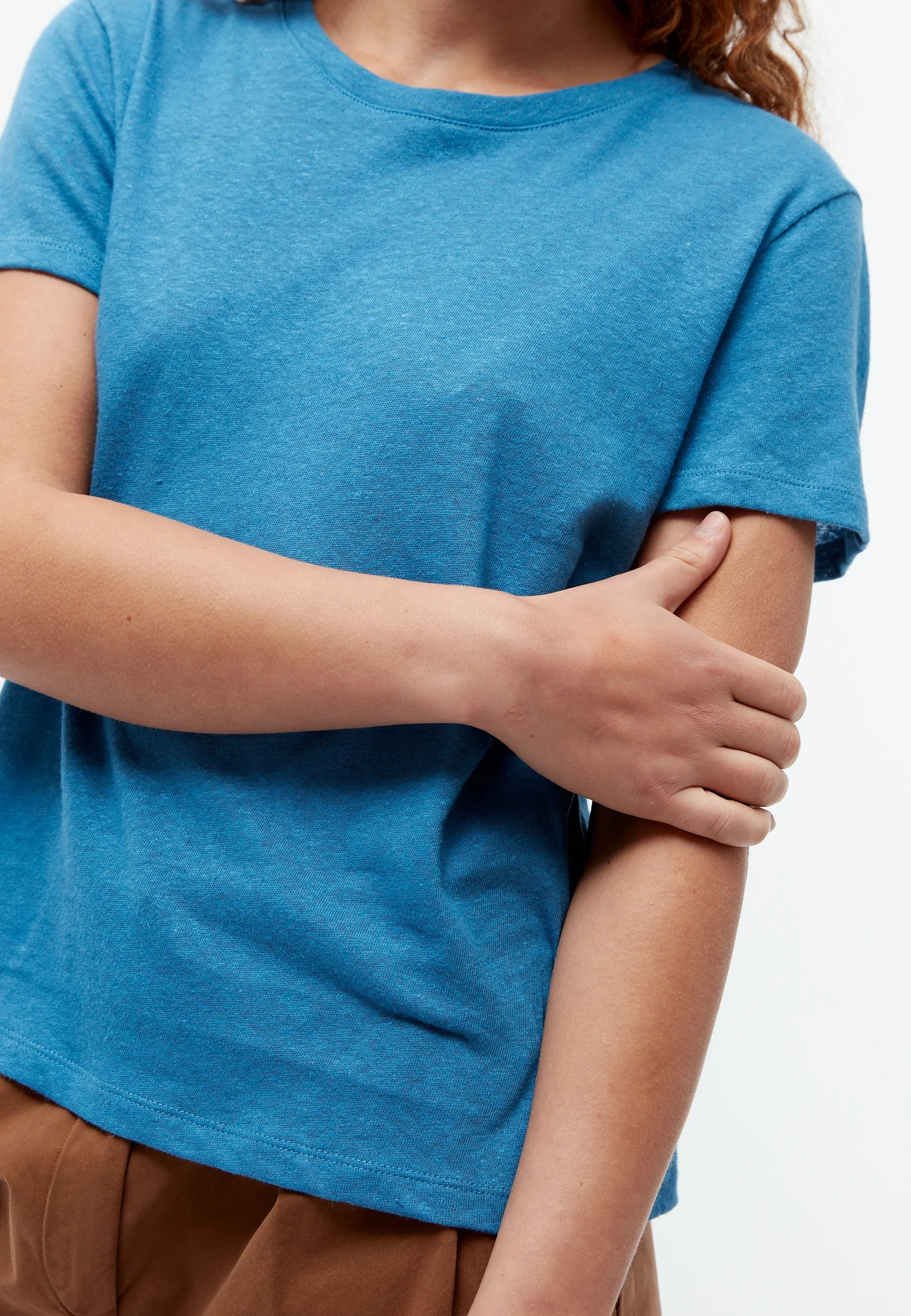 T-shirt GBJULIA in cotton/linen mix - Gentle Blue (Linen) Givn Berlin