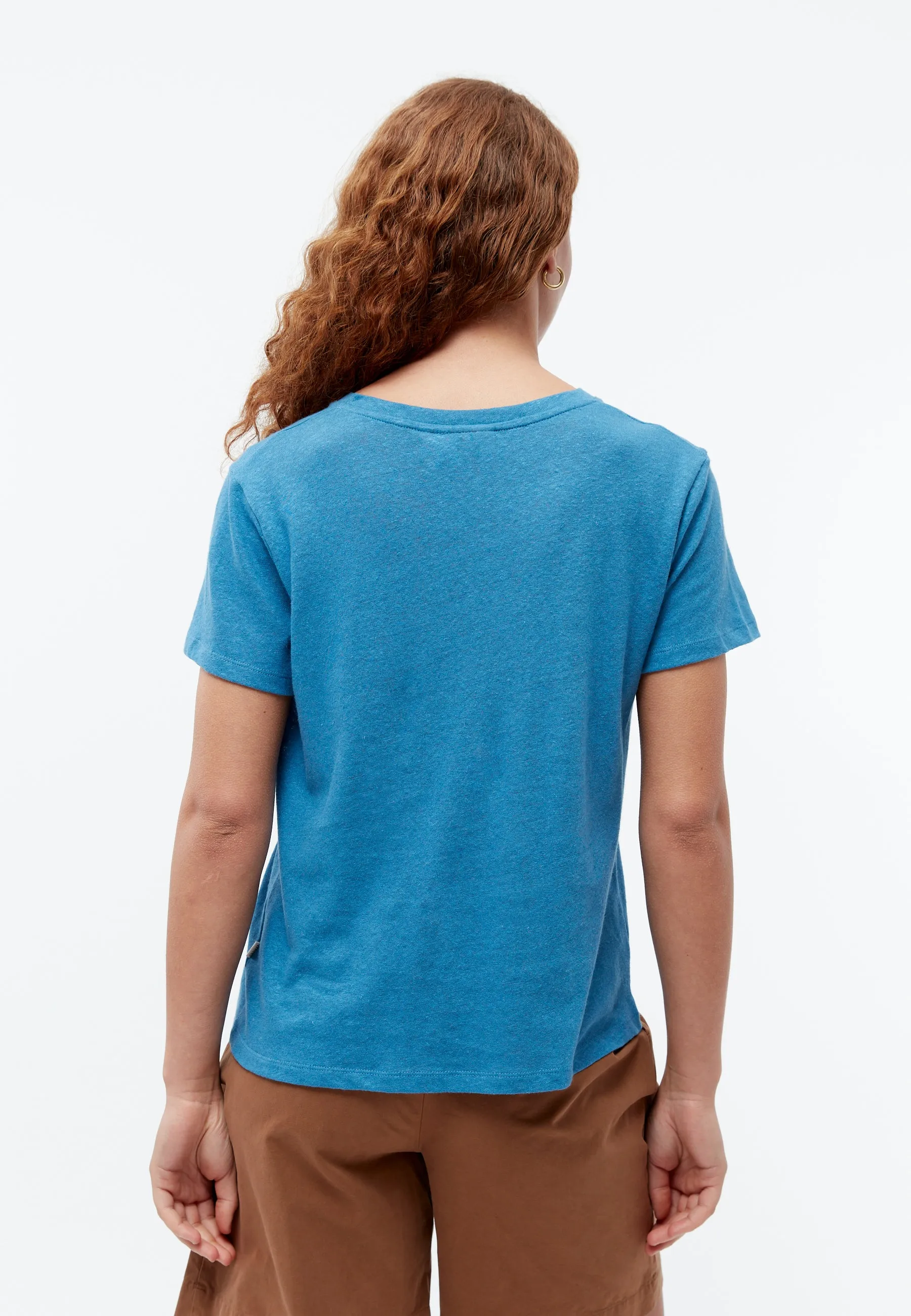 T-shirt GBJULIA in cotton/linen mix - Gentle Blue (Linen) Givn Berlin