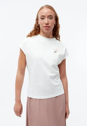 T-shirt GBLAILA (ICECREAM) made of organic cotton with embroidery - White Givn Berlin
