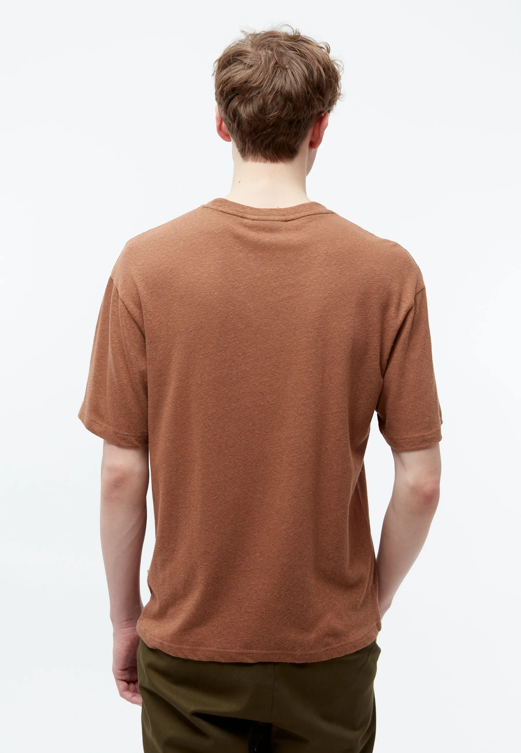T-shirt GBLASSE made of cotton-linen MIx - Pecan Brown (Linen) Givn Berlin