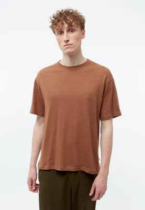 T-shirt GBLASSE made of cotton-linen MIx - Pecan Brown (Linen) Givn Berlin
