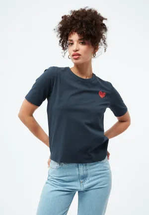 T-shirt GBRUTH (Love Heart) made from organic cotton - Midnight Blue Givn Berlin