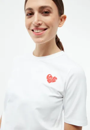 T-shirt GBRUTH (Love Heart) made from organic cotton - White Givn Berlin