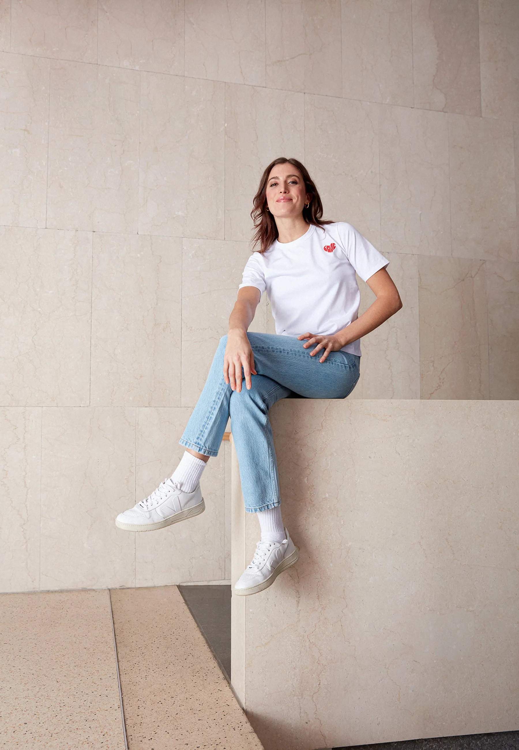 T-shirt GBRUTH (Love Heart) made from organic cotton - White Givn Berlin