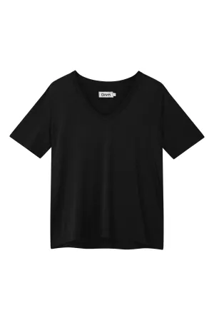 T-shirt JANE in TENCEL™ Lyocell - Black (Tencel) Givn Berlin