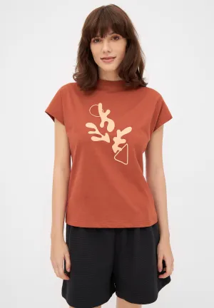 T-shirt LAILA (Coral) organic cotton - Terracotta Givn Berlin