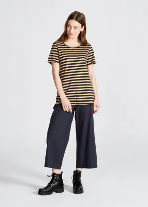T-shirt LENA Made From TENCEL™ Lyocell - Blue / Camel (Stripes) Givn Berlin
