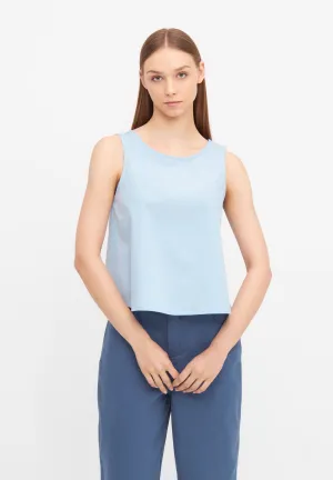 Top GBDOROTHY in cotton with back detail - Ice Blue Givn Berlin