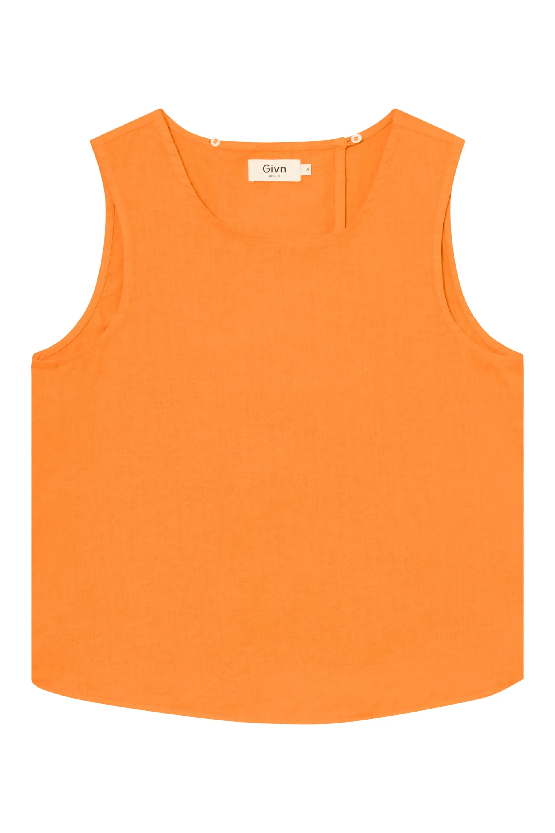 Top GBDOROTHY In Linen With Back Detail - Mandarine (Linen) Givn Berlin